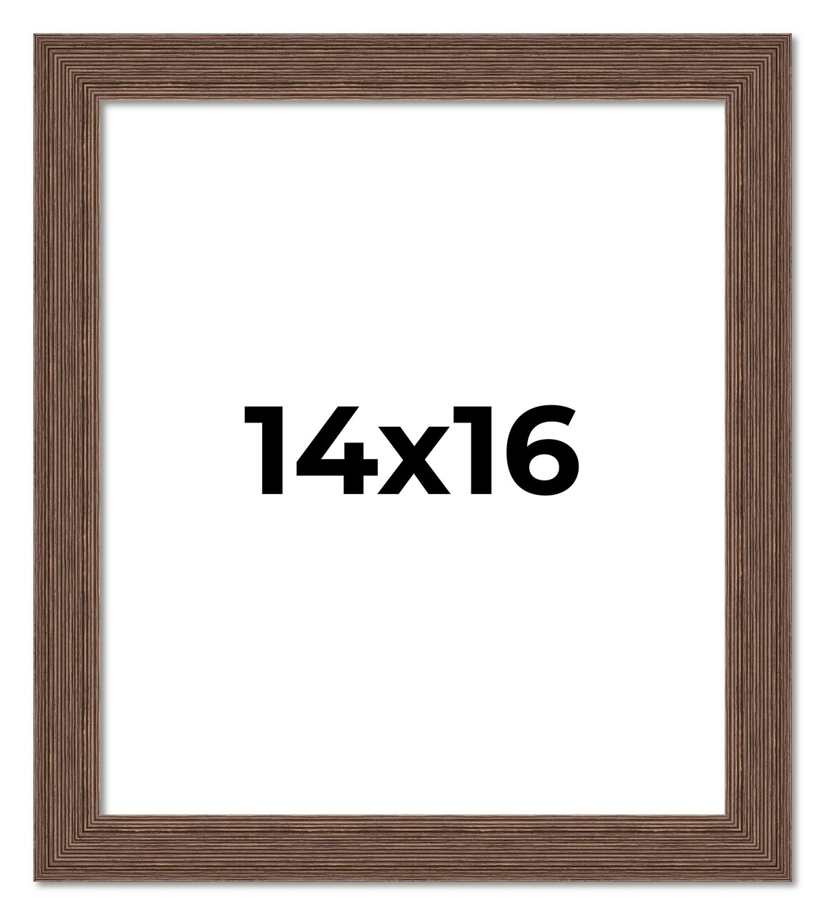 14x16 Wide Barnwood Picture Frame with UV-Resistant Acrylic & Acid Free Backing, Available in 6 Paint Finishes - Grey, Brown, White, and Black